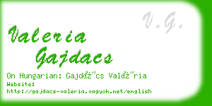 valeria gajdacs business card